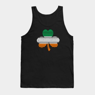 Vintage Shamrock Stripes- Flag - St. Patricks Day Tank Top